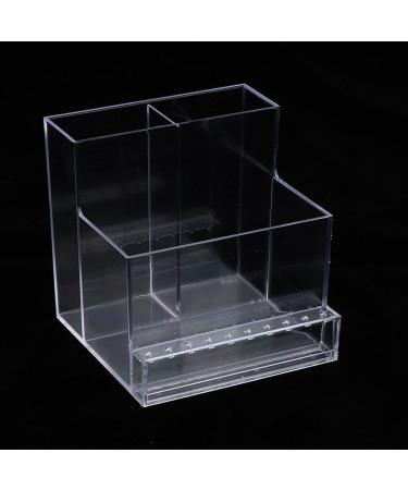 Fityle 13 Holes Nail Drill Bits Holder Stand Organizer - Clear | 10.3cm Height, 10.5cm Width, 9.6cm Bottom Length - Buy Online on GoSupps.com