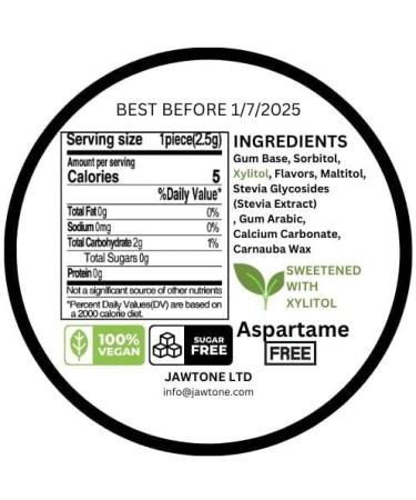 JawTone -Face & Jawline exercise HARD GUM mastic style hint of MINT 1monthQTY - Buy Online on GoSupps.com