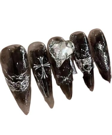 Temperament-enhancing manicure nail-dressing finished product refers to wearing a versatile and white detachable manicure.(M)