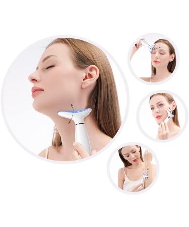 Anti Wrinkle Face & Neck Massager Device with 3 Color Modes - Skin Firming & Sculpting Tool for Smooth, Tight Skin - White - Buy Online on GoSupps.com