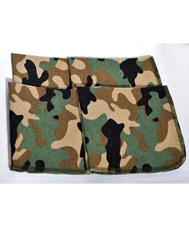 Set of 4 Camouflage Printed Flannel Paperless Towels - 12x12 Inches, 1 Ply - Buy Online on GoSupps.com