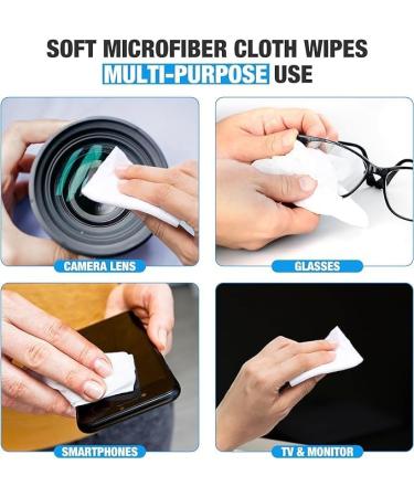 220 Pre-Moistened Lens Wipes for Glasses - Individually Wrapped Microfiber Cleaning Cloths for Eyeglasses Camera Lenses Tablets & Phone Screens - Buy Online on GoSupps.com