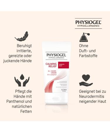 Physiogel Calming Relief A.I. Hand Cream 50ml | Soothing Care for Stressed Hands with Panthenol & Natural Fats - Shop Internationally - Buy Online on GoSupps.com