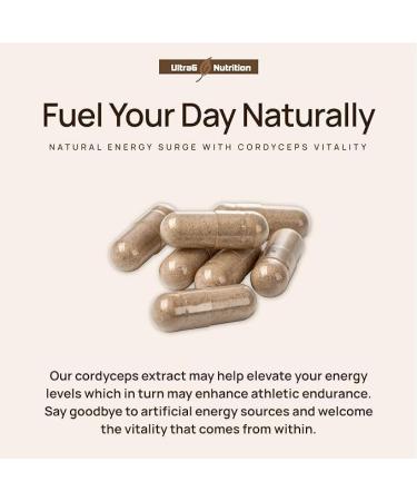 Ultra6 Nutrition Organic Lions Mane Capsules - Lions Mane Supplement with Reishi and Cordyceps - Immune Health & Cognitive Supplement for Adults (90 Veggie Capsules) - Buy Online on GoSupps.com