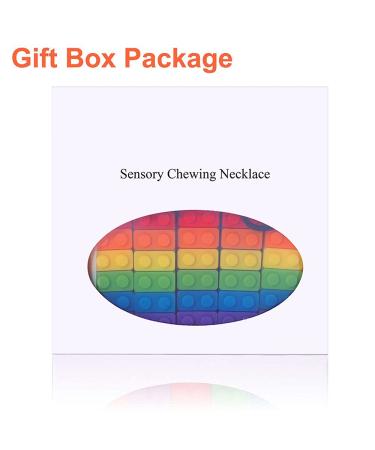 Seeway Rainbow Chew Necklace 5 Pack - BPA Free Silicone Chewelry for Sensory Kids with Autism, ADHD, Anxiety - Oral Motor Aids & Sensory Toys - Buy Online on GoSupps.com