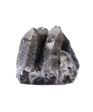 Natural Crystal Rough Crystal Decoration 1PC Natural Crystals Smoke Crystal Cluster Rock Raw Stone Fish Tank Ornaments Gem Ornament Home Decoration Light Grey