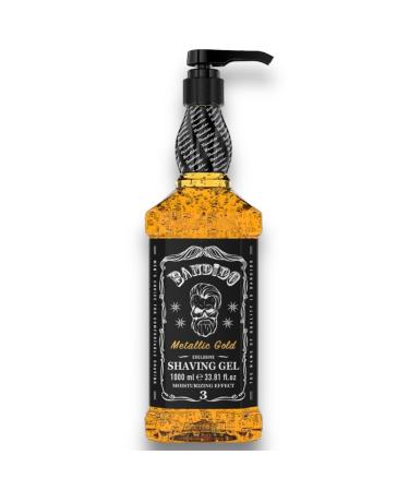 Bandido Shaving Gel Men Razen gel (1000ml) Transparent men shave men Non-foaming precise shave of the beard contours with every razor blade razor man usable (Matallic gold) 1 l (1 Pack) gold - Buy Online on GoSupps.com