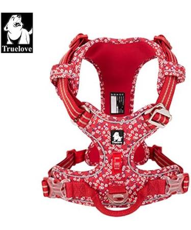 Buy Winhyepet Truelove No-Pull Dog Harness | Breathable Cotton Reflective Adjustable for Small & Medium Dogs - TLH5655 XL Poppy Red - Buy Online on GoSupps.com