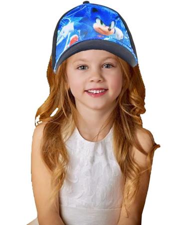 Sonic Baseball Cap for Kids - Adjustable Snapback Sun Hat - Blue & Black Cartoon Summer Hat - Perfect Birthday Gift & Sports Cap - Buy Online on GoSupps.com