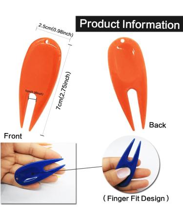 FINGER TEN Golf Divot Repair Tool with Ball Marker Fork - 8 Pcs Non-Slip Golf Accessories - Perfect Gift for Golfer - Random Color - Buy Online on GoSupps.com