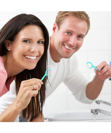 100 Pcs Disposable Dental Floss Picks - Interdental Cleaning Tool for Travel, Home & Office - Blue - Buy Online on GoSupps.com