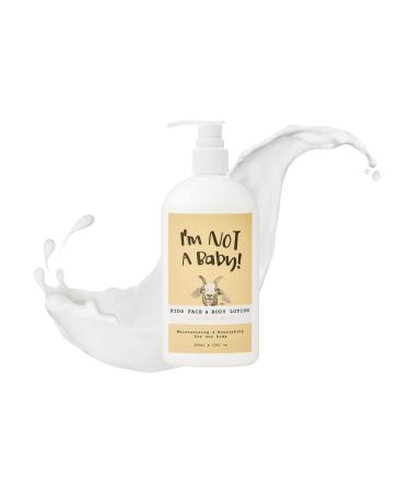Kids Face & Body Lotion l Dermatologist Tested l Allergen-free l PETA l Cruelty-free l Gentle for Kids l Goat Milk and Milk Sugar l I m NOT A Baby l 10fl oz