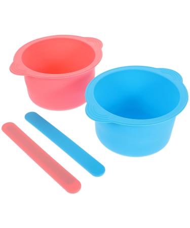 minkissy Set of 2 DIY Mask Tray With Scraper Silicone Face Mask Tray Wax Melt Warmer Insert Tray