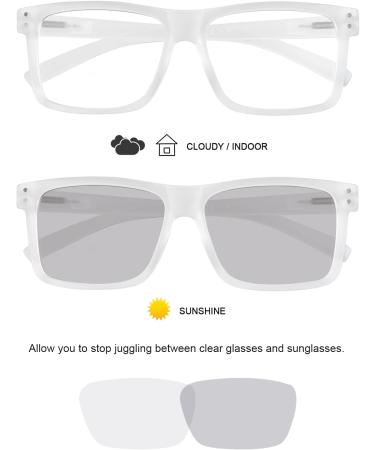 Eyekepper Transition Photochromic Reading Glasses - Oversized Large Frame +1.5 Clear for Comfortable Vision | International Shipping Available - Buy Online on GoSupps.com