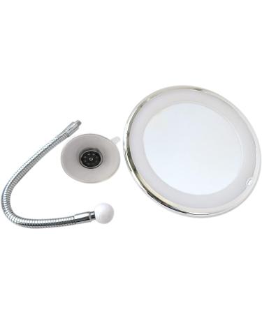 10X LED Lighted Makeup Mirror with 360 Degree Rotation and Strong Suction Cup - Buy Online on GoSupps.com