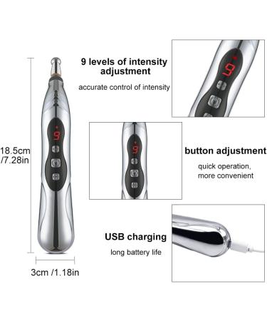 Handheld Rechargeable Acupuncture Massager 5 in 1 Home Use Meridian Device for Arm Leg Waist Shoulder Neck USB Charging - Buy Online on GoSupps.com