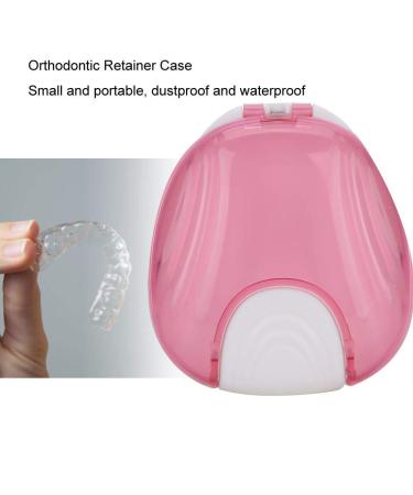 Orthodontic Retainer Case - Portable Waterproof Denture Box with Lid (Pink) - Ideal for Travel & Storage - Buy Online on GoSupps.com