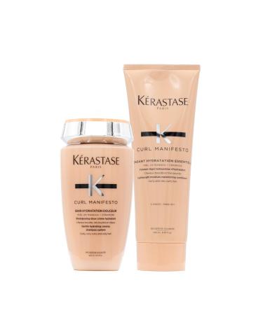 Kerastase Duo Curl Manifesto Bain Hydration Shampoo 250 ml & Curl Manifesto Fondant Hydration Co