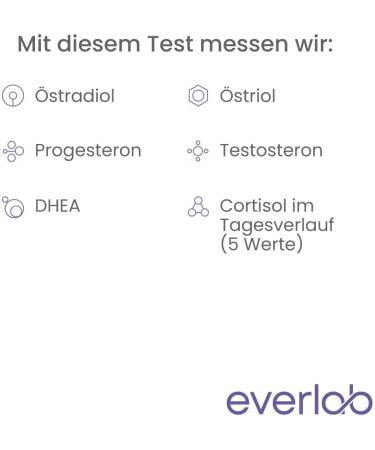 Everlab Hormone Test: Quick & Simple Self-Test for 6 Key Hormones - Estradiol Estriol Progesterone DHEA Testosterone & Cortisol | International Shipping Available - Buy Online on GoSupps.com
