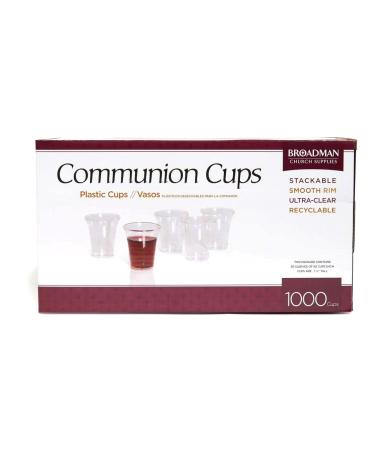 Broadman Church Supplies Plastic, Disposable, Recyclable Communion Cups, 1000 Count