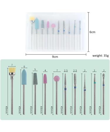 10 Piece Nail Drill Set Nail Cutter Bits for Electric Nail File Removing Gel Acrylic Cuticle Manicure Pedicure Home DIY Tool - Buy Online on GoSupps.com