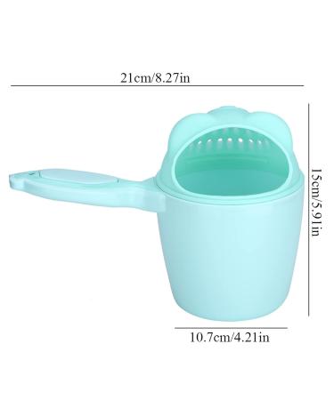 Baby Bath Rinse Cup - Tear-Free Shampoo Rinser Mug | Removable Waterfall Bathing Bucket for Kids (Green) - Safe & Easy Hair Washing - Buy Online on GoSupps.com