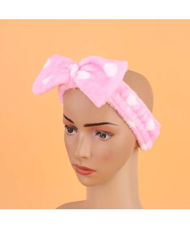 Minkissy 3PC Bowknot Makeup Elastic Headwraps - Flannel Hair Bands for Face Washing Spa & Cosmetics - Pink Blue Light Blue - Buy Online on GoSupps.com