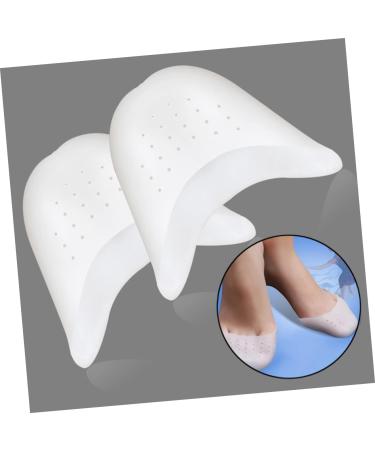 NOLITOY Pointed Toe High Heels - 1 Pair Silicone Gel Toe Protectors for Women - Dance Pointe Shoe Pads - White, Medium - Buy Online on GoSupps.com