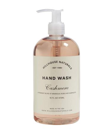 Hillhouse Naturals 16oz Hand Wash. With a soothing melodious composition of roses magnolia and sampaguita. Made in the USA Cashmere