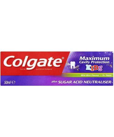 Colgate Maximum Cavity Protection + Sugar Acid Neutraliser Mild Mint Junior 6+ Toothpaste 2 x 50ml - Buy Online on GoSupps.com