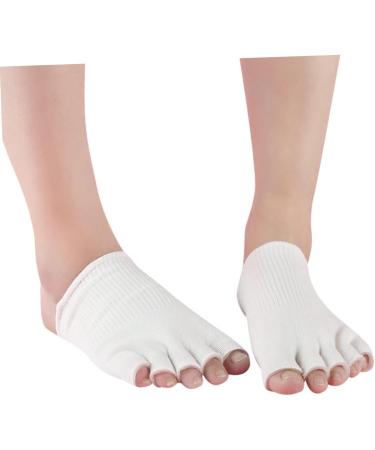 IWOWHERO 1 Pair Big Toe Separators Gel Fingerless Gloves Bunion Splints Pad Bunion Straightener Toe Spacers Toe Spreader Heel Sleeves for Cracked Heels White Sock Thumb - Buy Online on GoSupps.com