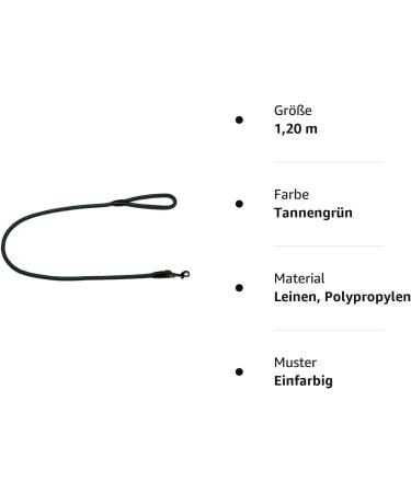 Premium Rope Leash with Hand Loop - 10mm - 27 Colors & 7 Lengths - 1.20m Fir Green - Ideal for All Breeds - Buy Online on GoSupps.com