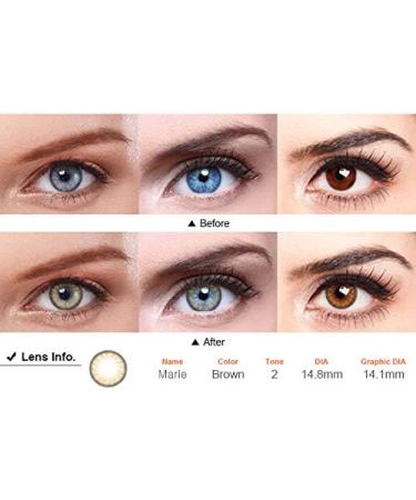 Shop Matlens EOS Colored Contact Lenses - Big Eyes Brown (Marie) | Prescription-Free | Includes Case & Care Product (50ml) - International Shipping Available - Buy Online on GoSupps.com