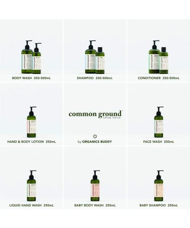 COMMON GROUND All Natural Body Wash - Organic Vegan Formula with Avocado Oil Extracts - 16.9 Fl Oz - Buy Online on GoSupps.com