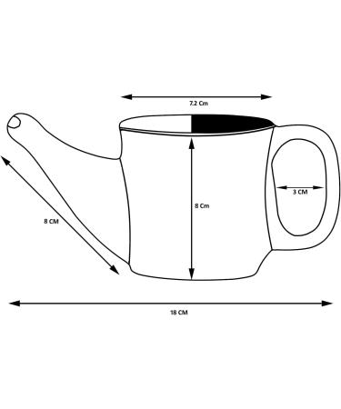 Ceramic Neti Pot Set with 5 Sachets - Dark Gray Color, 250ml - Buy Online on GoSupps.com