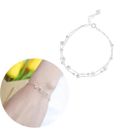 Oralgo's Cute Double-Layer Chain Bracelet | Aesthetic Fashionable Wrist Jewelry for Women | Stylish Alloy Material - Buy Online on GoSupps.com