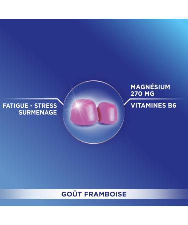 Fort Pharma - Magnesium Gummies | Stress Supplement with Magnesium Vitamins B6 and Spirulina - Anti Stress for Adults And Children From 4 Years | 45 Chewing Gums - Raspberry Flavor - Buy Online on GoSupps.com