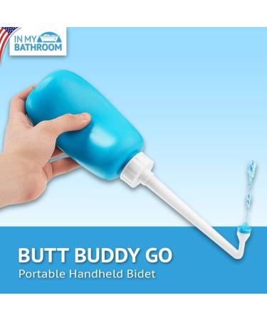 Portable Handheld Bidet Sprayer- Butt Buddy Go | Travel & Outdoors | Retractable Nozzle, Soft-Squeeze Plastic, Large Volume | Stay Clean On-The-Go - Buy Online on GoSupps.com