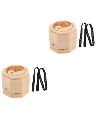 Homsfou 2 StK Moxibusion-Box Moxibustion can be ratio of heat Moxibusstic hobs Moxa-Elebrenner Massage Ai-Box product wooden frame MoxibustionSofen Eiche BeigeX2St 12.5x12cmx2PCs