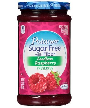 Polaner Seedless Sugar Free Blackberry & Raspberry Preserves with Fiber 13.5oz (Pack of 2) + Make Your Day Spreader - Buy Online on GoSupps.com