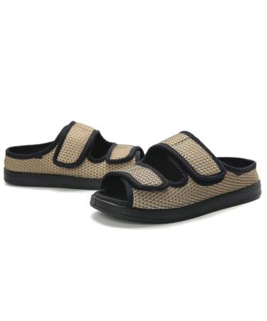 Diabetic House Shoes Women Men Adjustable Extra Wide Slippers Surgical Footwear Open Toe Orthopaedic Shoe Anti Slip Extra Wide 12 Men