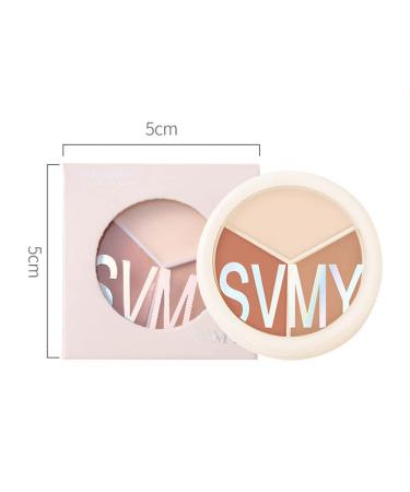 Tri-color Face Concealer Palette - Color Corrector & Contouring Makeup with Brush for Dark Circles & Blemishes - Waterproof & Long-Lasting - Buy Online on GoSupps.com