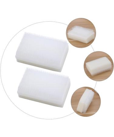 Ciieeo 2-St Brush Sponge for Sensory Play & Nail Care | Weight Vest & Surgical Scouring Brush | White Plastic 8x4.7cm - International Shipping Available - Buy Online on GoSupps.com