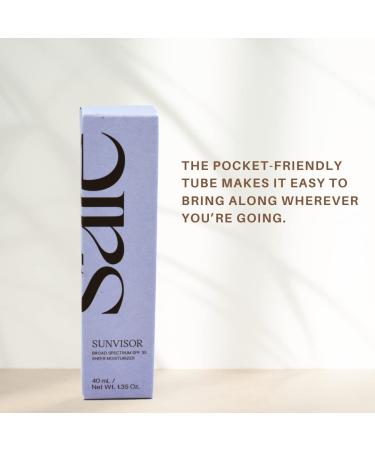 Saie Sunvisor SPF 35 Sheer Moisturizer 1.35 oz - Broad Spectrum Sun Protection - Buy Online on GoSupps.com