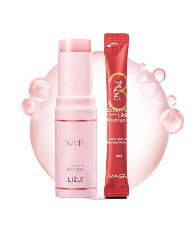 SET Kpop Idols Multi Balm Stick +CMC 1ea Collagen Wrinkle cream Moisturizer Firming Hydrating Glow Face Eye Lip Neck Hair Korean skin care Wrinkle bounce D collet