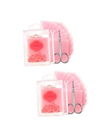 Beavorty 2 Sets Tweezer Beauty Side Women Transparent Eyelid Pastes for with Mesh Woman Girls Tape Invisible 6.9X5.1cmx2pcs Transparentx2pcs