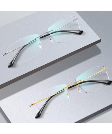 GHARAZ Half Glasses for Women | Blue Light Filter Reading Glasses | Titanium Alloy Computer Readers | Silver 2.5+ - Buy Online on GoSupps.com