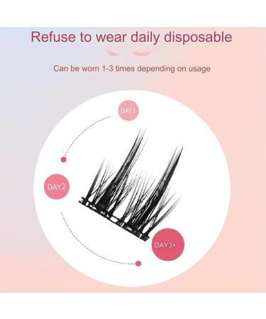 Glue-Free Press Lashes - Self-Adhesive Eyelash Cluster Kit with Curler & Tweezers | Magnetic Eyelashes Applicator (#2) - International Shipping - Buy Online on GoSupps.com