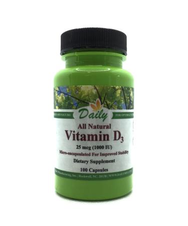 Daily Manufacturing Vitamin D3 1000 IU (25 mcg)