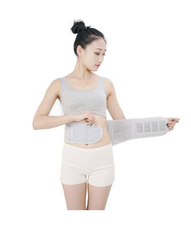 Self-heated lumbar/waist/lower back supports for medium and older people Physiotherapy massage devices with 24 magnets for men and women relief from back pain (color: gray l/large gray
